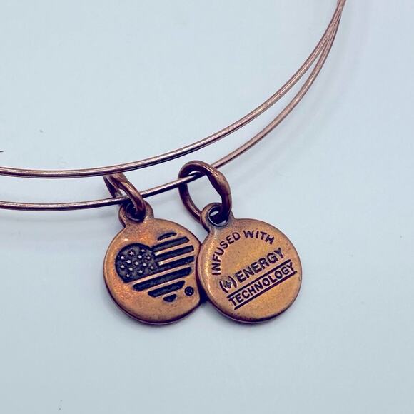 Alex and Ani Rose Gold Beaded Charm Bracelet adjustable Bangle boho energy - Picture 4 of 8